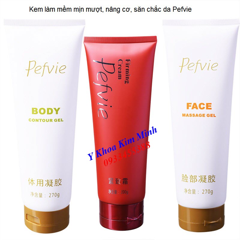 Kem massage Pefvie làm mềm mịn, săn chắc, nâng cơ, chống nhăn, thon gọn da - Y khoa Kim Minh 0933455388