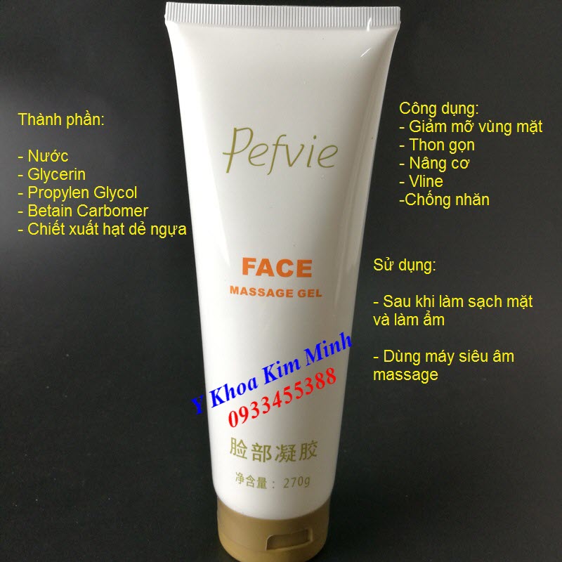 Kem massage mat Pefvie giảm mỡ cơ mặt, chống nhăn, ngăn lão hóa, sáng da - Y Khoa Kim Minh 0933455388
