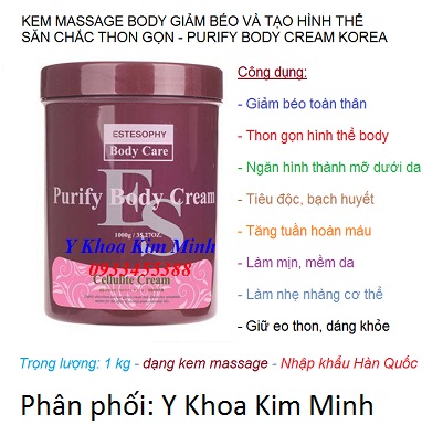Kem masage làm săn chắc cơ, thon gọn body sau khi chạy máy giảm béo RF - Y khoa Kim Minh Kem massage phá mỡ giảm béo body nhập khẩu Hàn Quốc 1000g - Y khoa Kim Minh