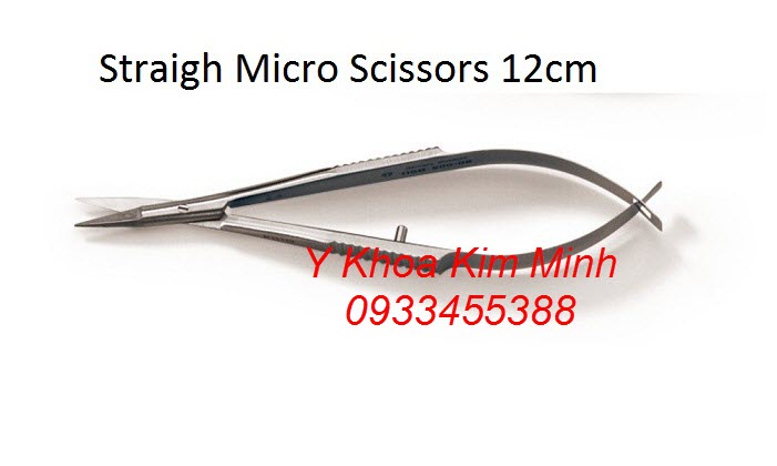 Kéo thẳng micro Scissors 12cm dùng trong phẫu thuật y tế và thẩm mỹ