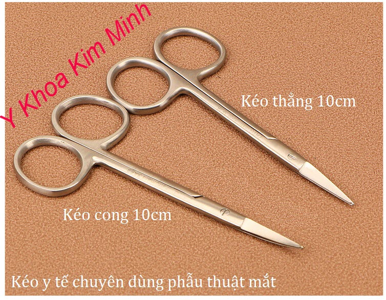 Kéo phẫu thuật mắt, kéo y tế bấm mỡ mí mắt 10cm