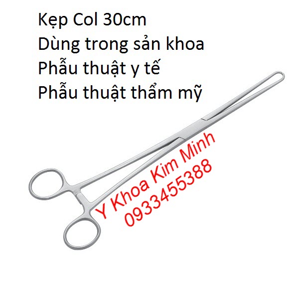 Kẹp col mấu đơn 30cm dùng trong phụ khoa và phẫu thuật thẩm mỹ