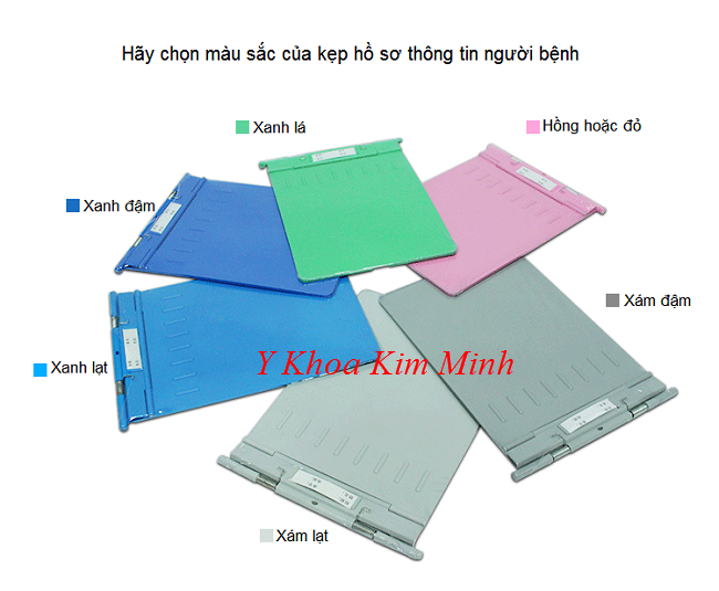 Kẹp hồ sơ theo dõi thông tin người bệnh đặt đầu giường y tế - Y khoa Kim Minh 0933455388