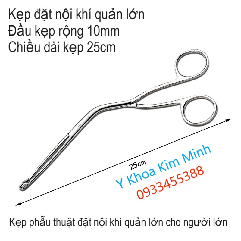 Pen kẹp phẫu thuật đặt nội khí quản người lớn 25cm