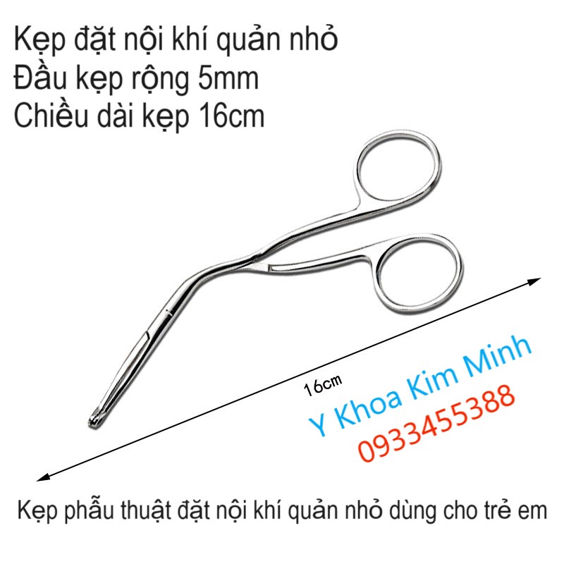 Pen kẹp phẫu thuật đặt nội khí quản trẻ em 16cm