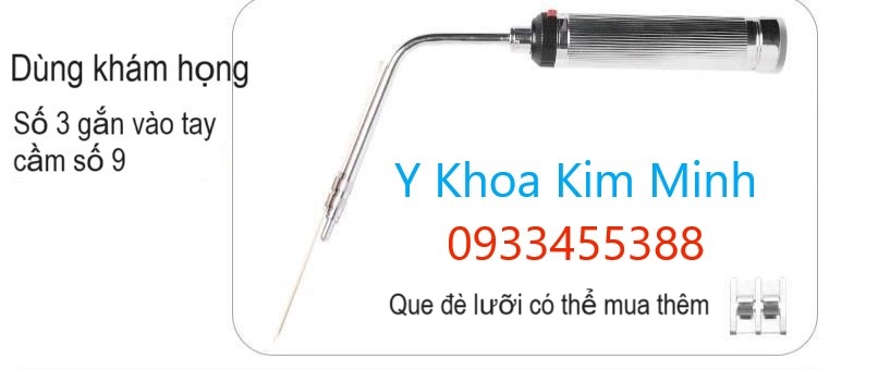 Gắn thanh dụng cụ kiểm tra họng của bộ khám ngũ quan