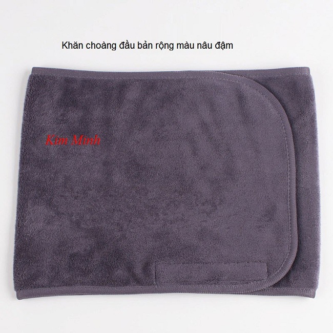 Khăn băng đô quấn tóc dùng tại Spa màu nâu đậm - Y Khoa Kim Minh 0933455388