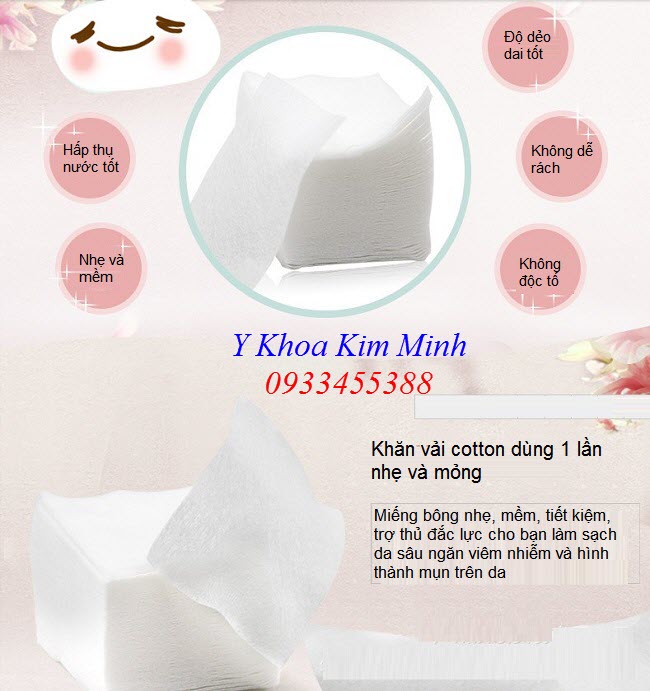Khan giay cotton dùng 1 lần kích thước 6x5cm đang bán giá sỉ tại Y Khoa Kim Minh