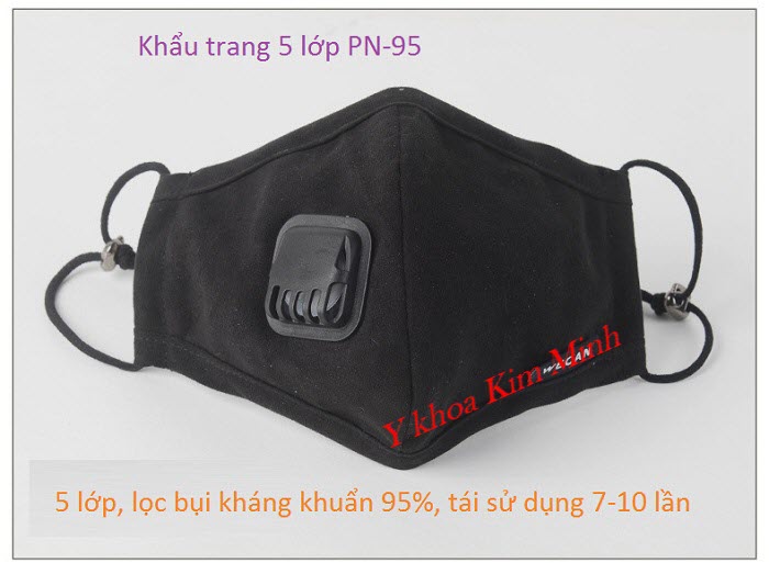 Khẩu trang lọc bụi PN-95 tái sử dụng nhiều lần - Y Khoa Kim Minh