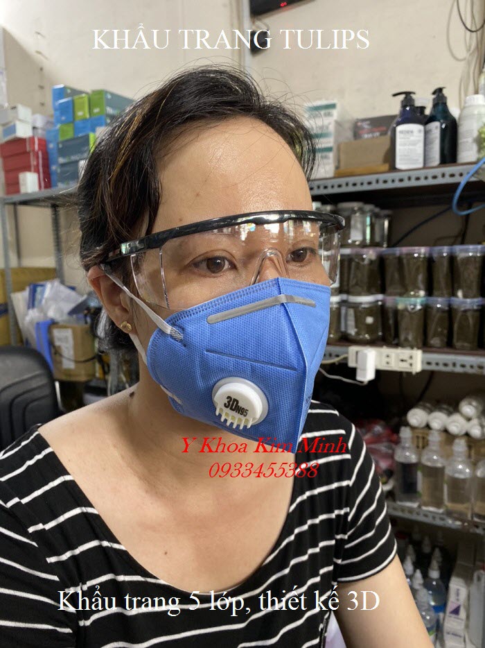 Khau trang y te Tulips 3D N95 ban gia si tai Tp HCM, lien he Y Khoa Kim Minh