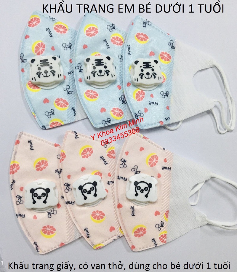 Khẩu trang em bé dùng 1 lần bán giá sỉ tại Y Khoa Kim Minh