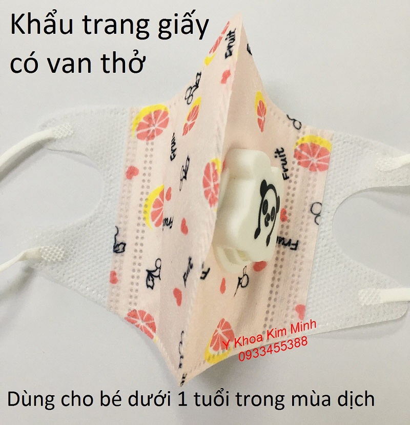 Bán giá sỉ khẩu trang em bé có van thở tại Tp.HCM