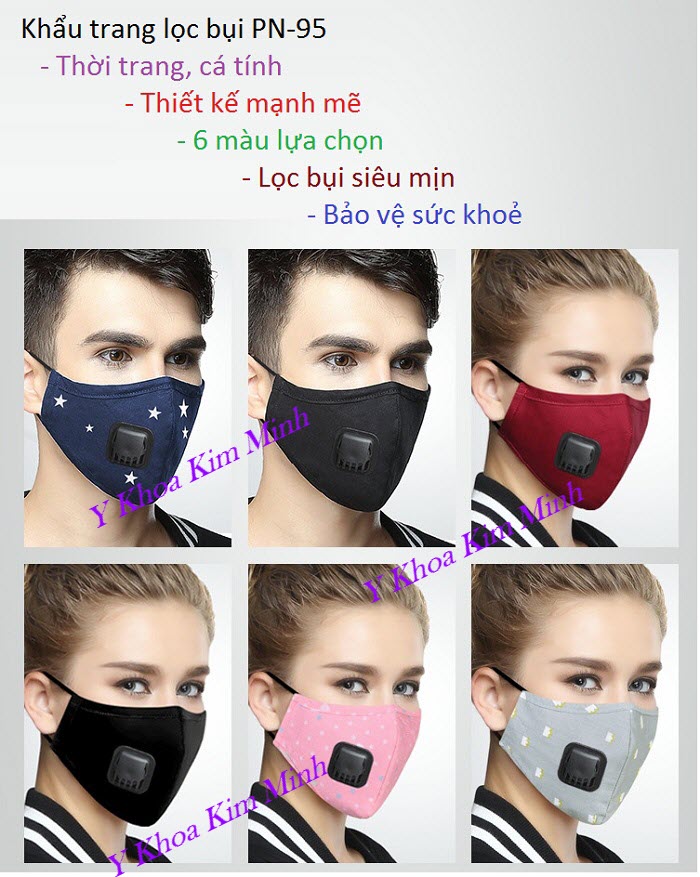 Khẩu trang lọc bụi mịn PM2.5 có lõi lọc mã số PN-95 bán giá sỉ tại Y Khoa Kim Minh