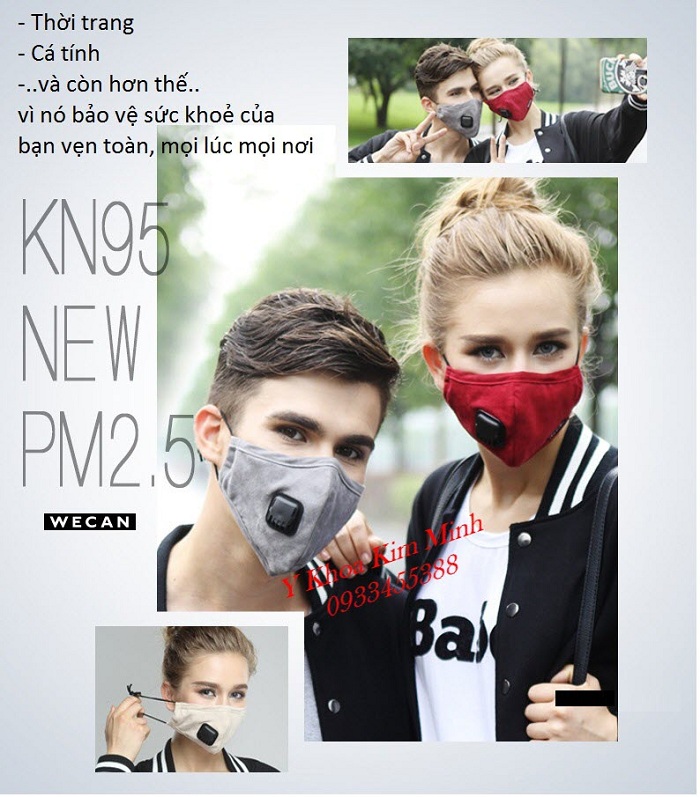 Khẩu trang lọc bụi ô không khí ô nhiễm PN-95 - Y khoa Kim Minh