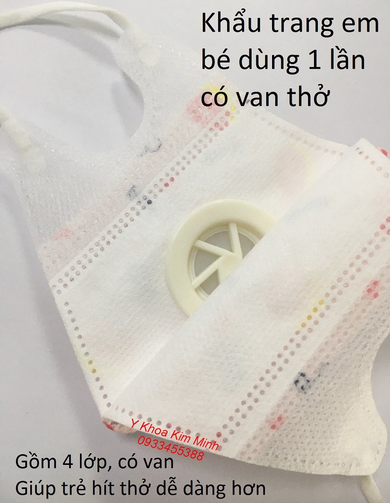 Khau trang tre em co van tho dung 1 lan