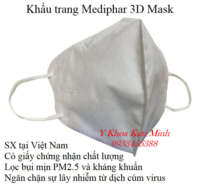 Đại lý cung cấp khẩu trang y tế 3D Mask Mebiphar giá sỉ tại Tp HCM - Y khoa Kim Minh