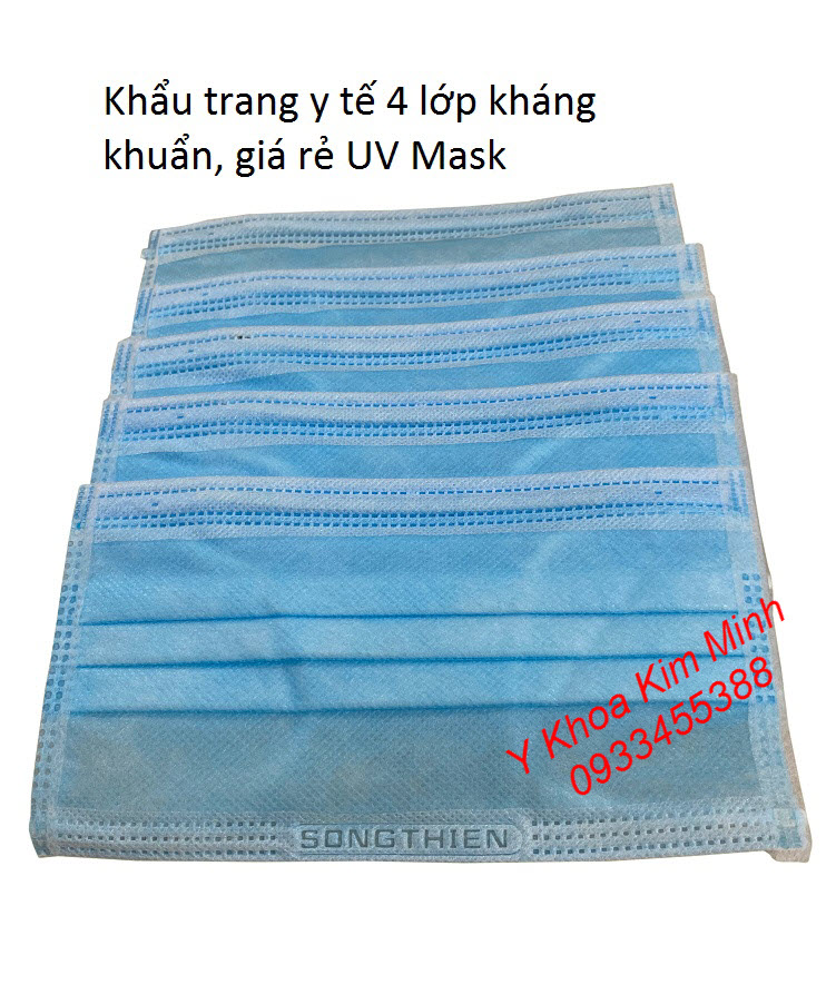 Hình ảnh khẩu trang y tế 4 lớp kháng khuẩn UV Mask