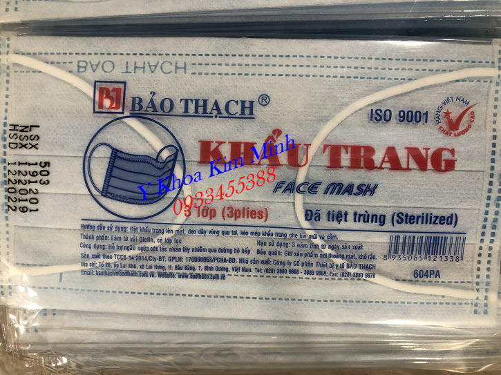 Khẩu trang y tế tiệt trùng Bảo Thạch bán ở đâu tại Tp Hồ Chí Minh - Y Khoa Kim Minh