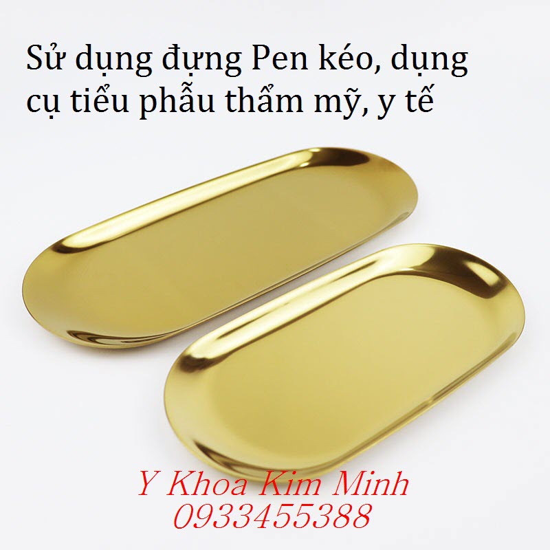 Khay inox đựng dụng cụ y tế, pen kéo tiểu phẫu