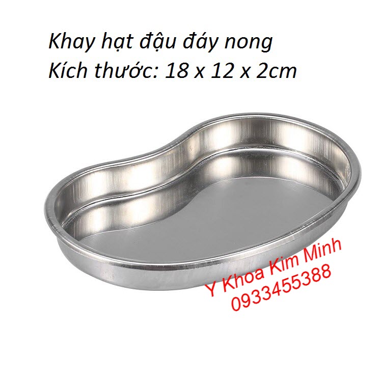 Khay hạt đậu inox đáy bằng dùng trong y tế