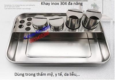 Khay inox da nang dung trong nganh tham my spa - Y khoa Kim Minh