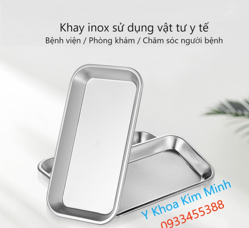 Khay y tế bằng inox 201 kích thước 22cm x 12cm sâu 2cm bán ở TP.HCM