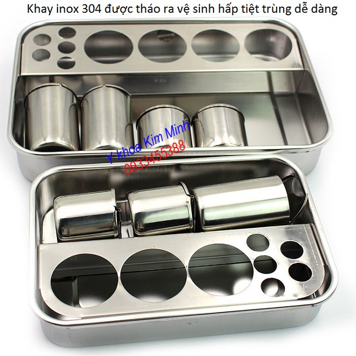 Khay y te inox chuyen dung cho y te tham my cao cap - Y khoa Kim Minh