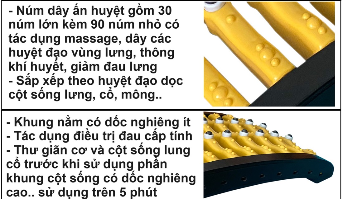 Khung nằm trị đau cột sống lưng