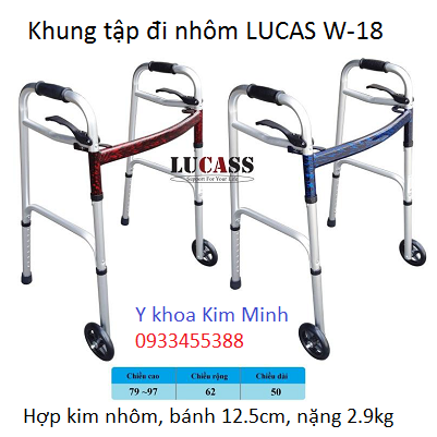 Khung tap di nhôm Lucas W-18 nặng 2.8kg - Y khoa Kim Minh