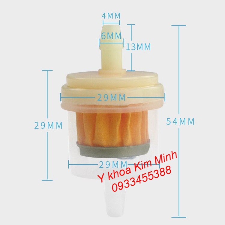 Cục lọc mụn có kích thước thật 29mm x 54mm - Y khoa Kim Minh