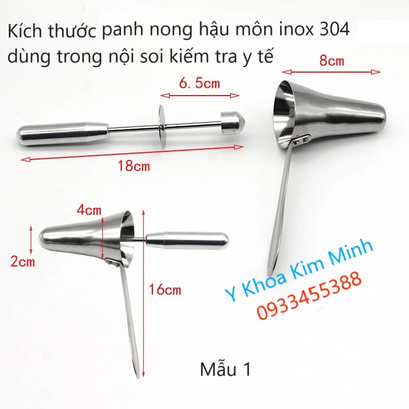Kích thước panh nong kiểm tra hậu môn bằng phương pháp nội soi mẫu 1