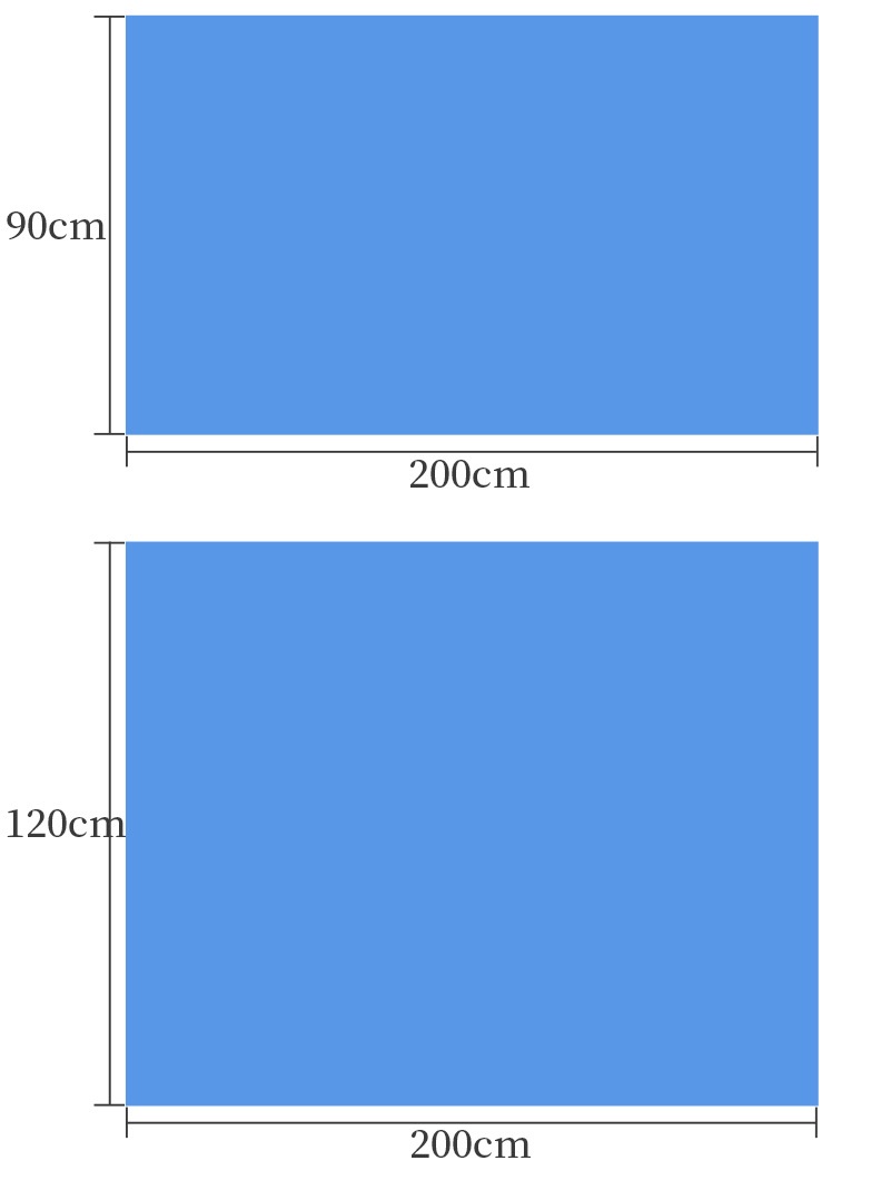 Kích thước tấm lót giường bệnh 120 x 200cm, 90 x 200cm