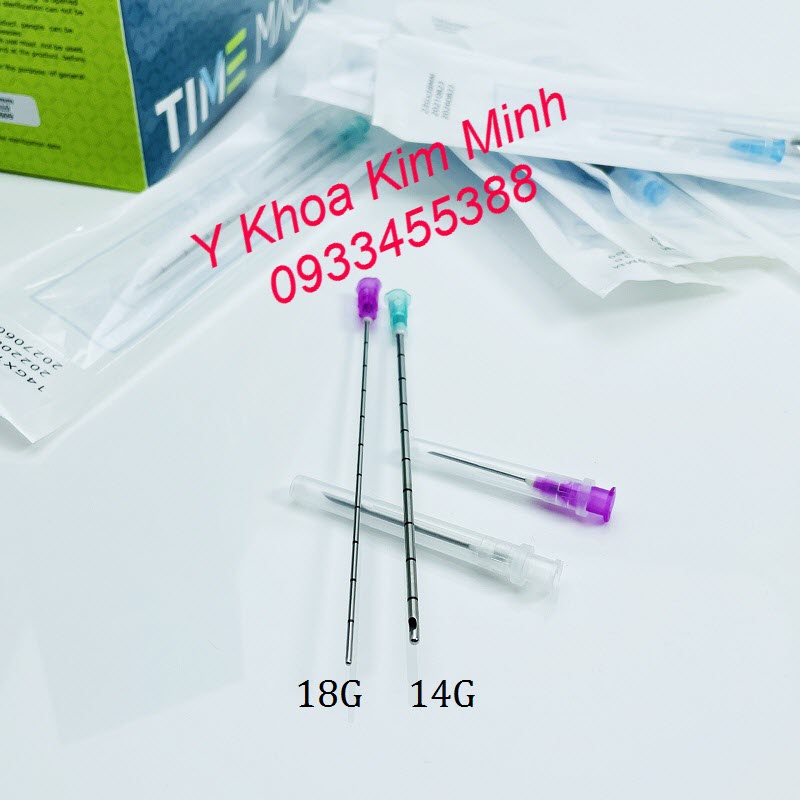 Kim cannula 14G dài 100mm dùng tiêm mông cho các trường hợp tiêm botox, tiêm mỡ tự thân