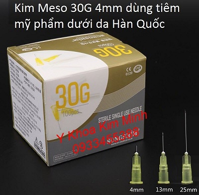 Kim Meso Theraphy, kim tiêm dưỡng chất dưới da 30G 4mm - Y khoa Kim Minh