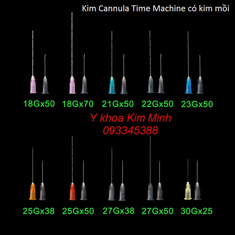 Kim tiêm Cannula Time Machine 18G, 21G, 22G, 23G, 25G, 27G, 30G
