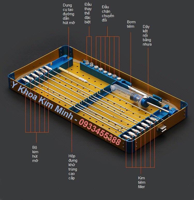 Kim dau tu Cannula chuyen dung hut mo va tiem filler Y Khoa Kim Minh ban tai Tp Hochiminh