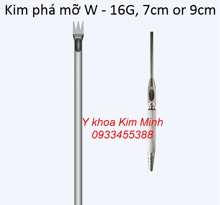 Kim phám mỡ chữ W 16G dài 7cm, 9cm - Y khoa Kim Minh