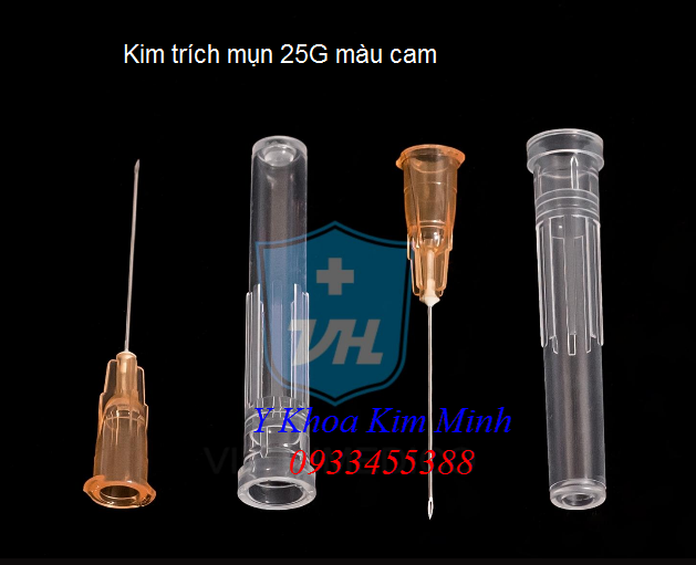 Kim chích lấy mụn 25G màu cam - Y khoa Kim Minh 0933455388