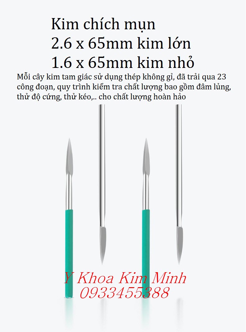 Kim chích mụn, kim tam giác bán ở Y Khoa Kim Minh