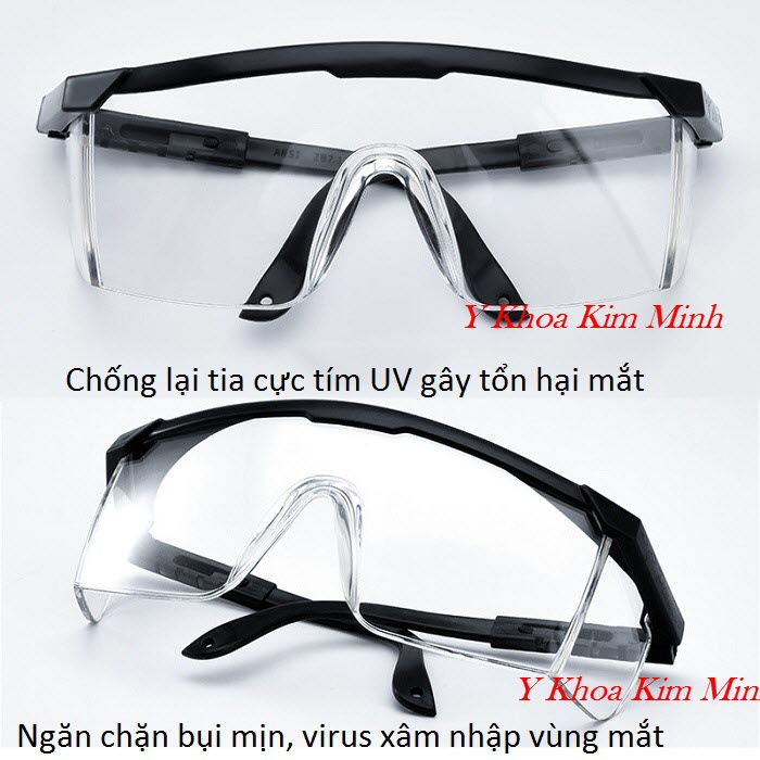 Kính bảo hộ mắt phòng dịch virus chất lượng cao PT-201 nhập khẩu Đài Loan - Y Khoa Kim Minh