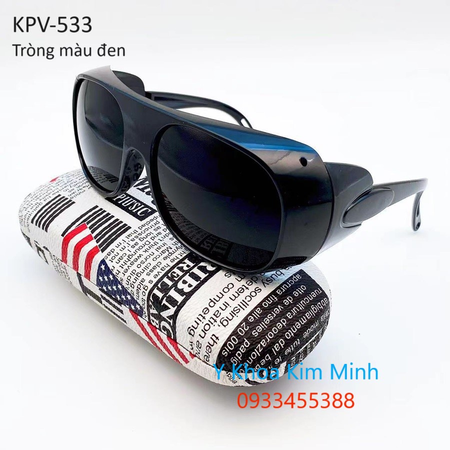 Kính y tế bảo vệ mắt KPV-533 tròng màu đen