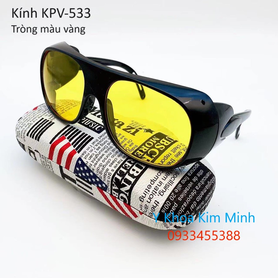 KÍnh y tế bảo vệ mắt KPV-533 tròng màu vàng