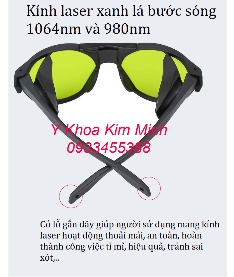 Kính laser 1064nm dùng cho máy triệt lông 1064nm