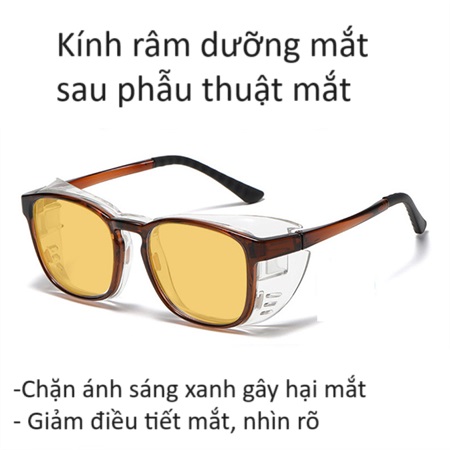 Kính dưỡng mắt chống khô, ngăn ánh sáng mạnh, chống tia sáng xanh bệnh nhân sau khi mổ mắt