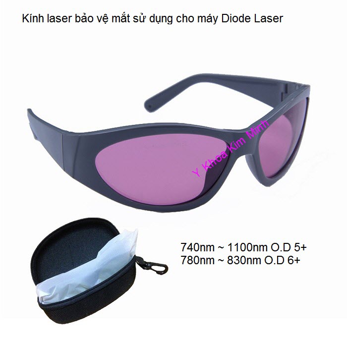 Mat kinh bao ve mat dung cho may diode laser 740nm - 1100nm Y Khoa Kim Minh