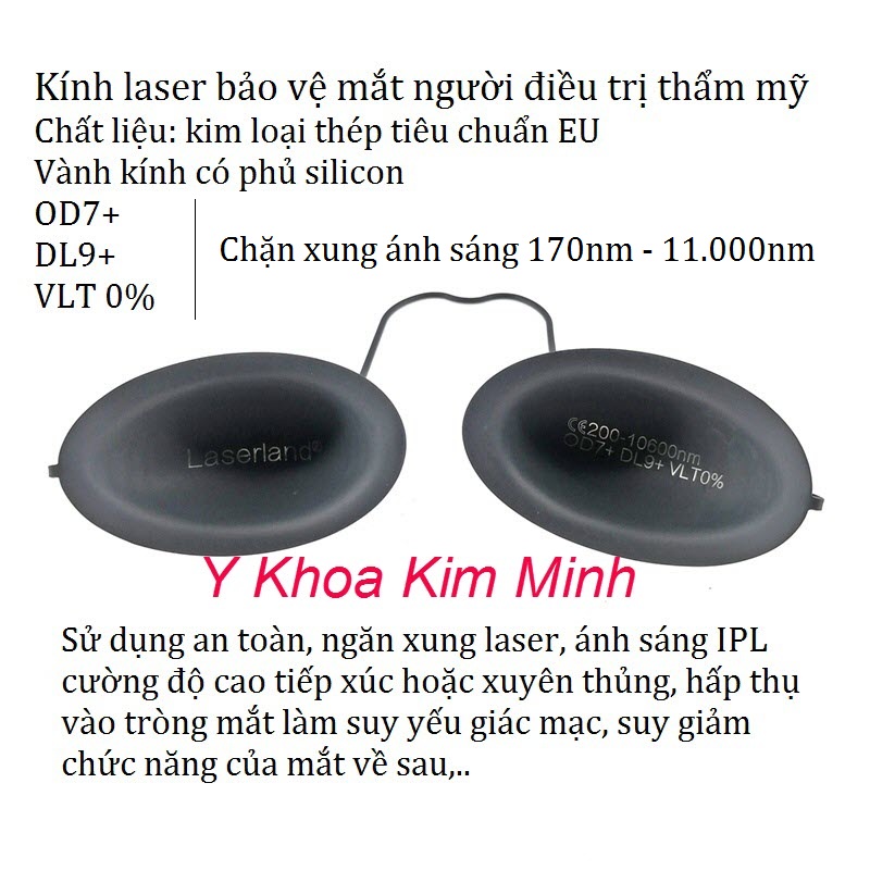Kính laser bảo vệ mắt người điêu trị thẩm mỹ triệt lông, trẻ hoá da, xoá xăm