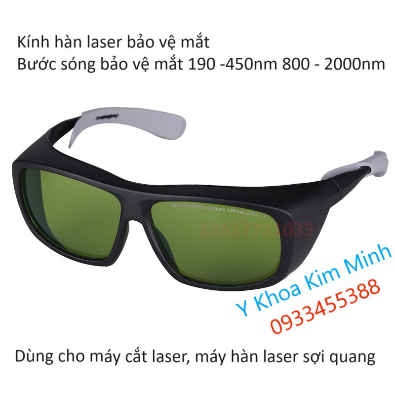 Kính bảo vệ mắt dùng cho máy hàn laser sợi quang 190-450nm, 800-2000nm