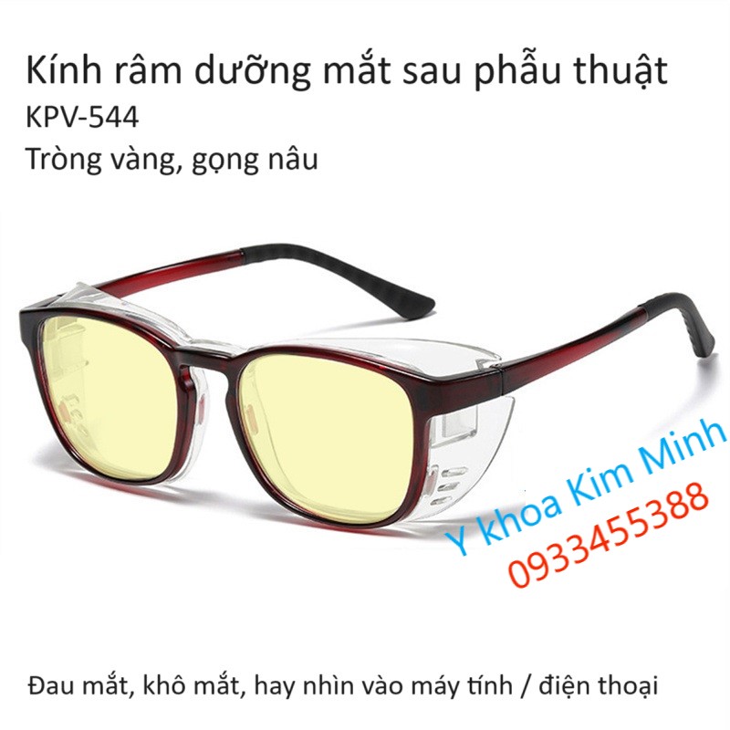 Kính râm dưỡng mắt dùng sau phẫu thuật tròng vàng KPV-544