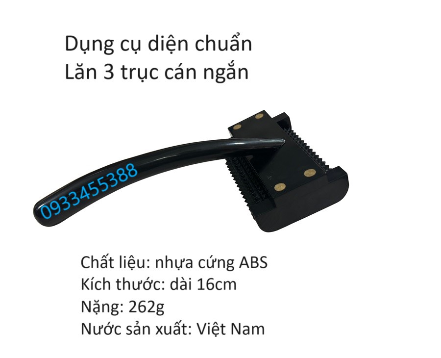 Lăn 3 trục cán ngắn diện chuẩn dùng lăn vùng bụng lưng mông đùi giảm béo, thông khí huyết