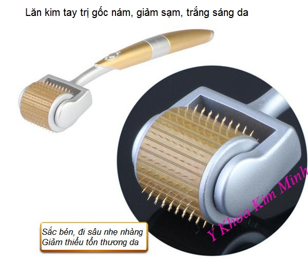 Điều trị gốc nám, giảm sạm, trắng sáng da - Y khoa Kim Minh Dùng cây lăn kim tay ZGTS giúp điều trị gốc nám, giảm sạm, trắng sáng da - Y khoa Kim Minh